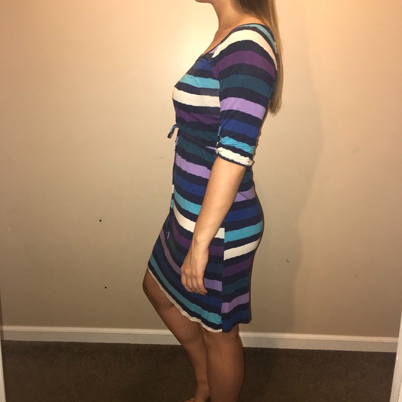 Striped midi dress - Picture 2 of 4